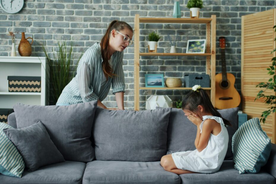 upset child during co-parenting time