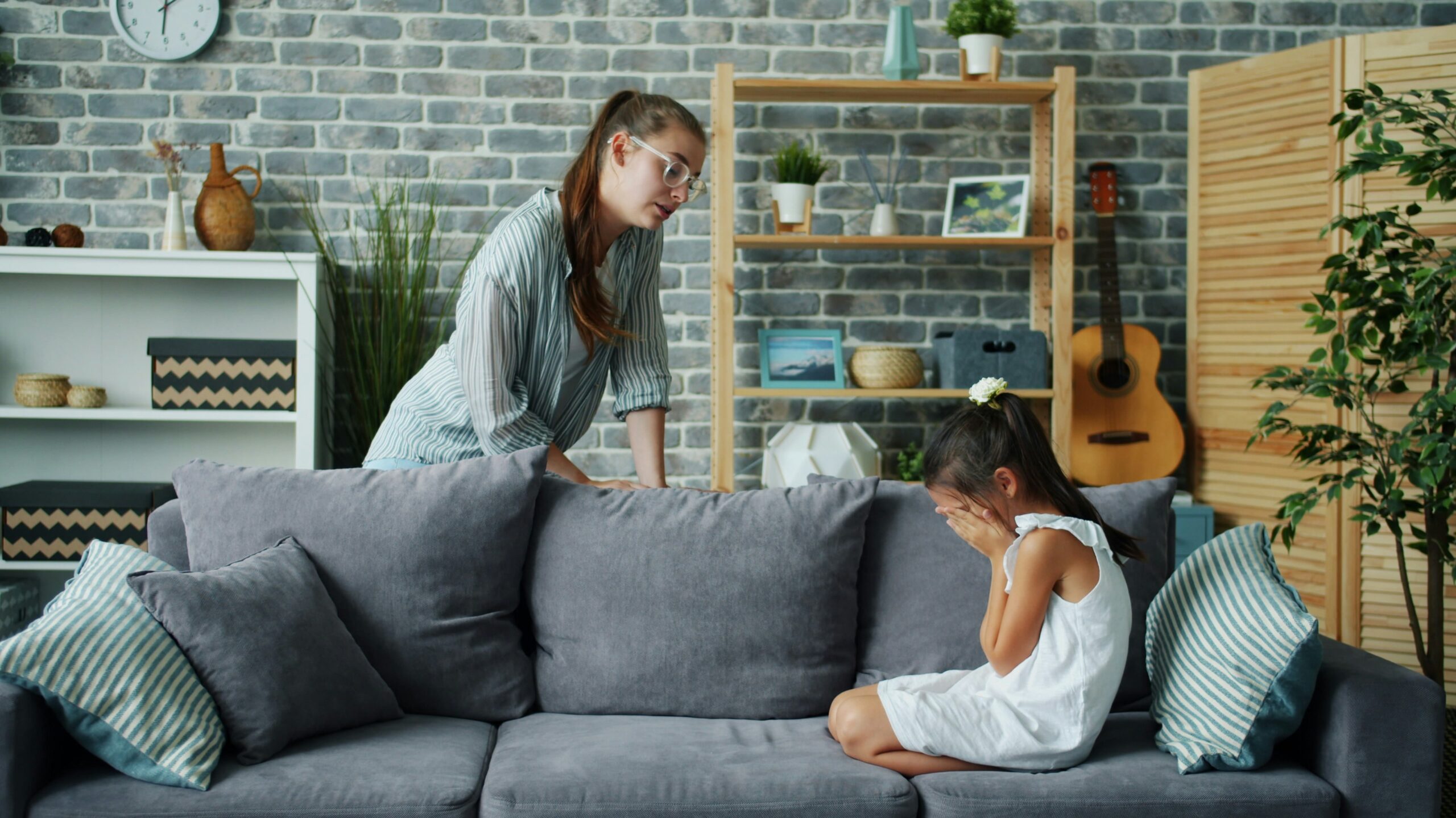 upset child during co-parenting time